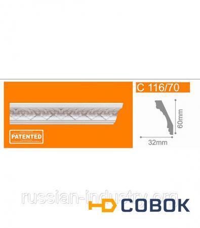 Фото Плинтус из пенополистирола резной C116/70 32х60х2000 Solid