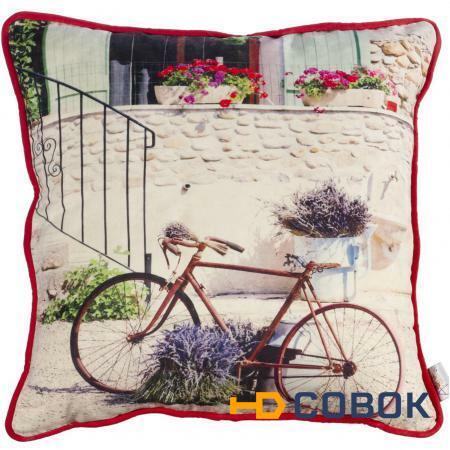 Фото Декоративная подушка Велосипед