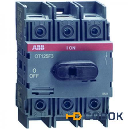 Фото Рубильник ABB OT160M3 (PRO M) до 160А 3х-полюсный для монтажа на DIN-рейку или монтажную плату 1SCA0