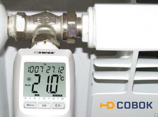 Фото Термостатический клапан 3/4" угловой с термоголовкой Valtec