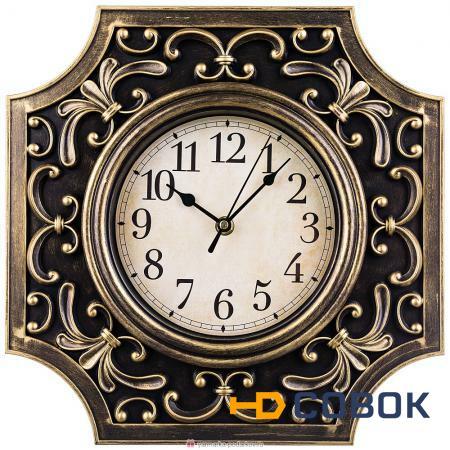 Фото Часы настенные кварцевые royal house 30х30 см диаметр циферблата 16 см