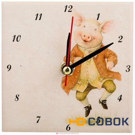 Фото Часы свинки: радость высота 10 см