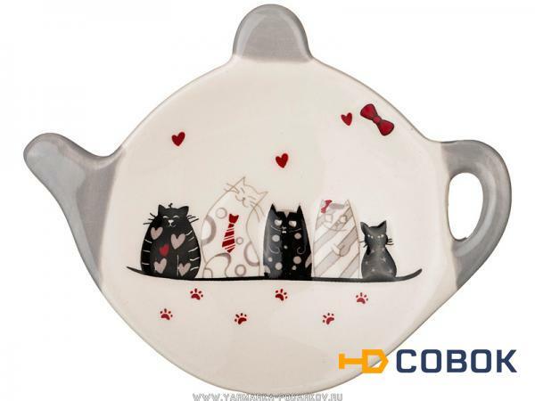 Фото Подставка для чайных пакетиков кошкин дом 10х9,5х2 см,