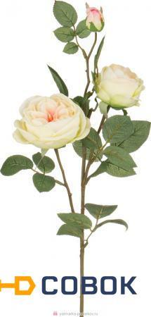 Фото Цветок искусственный ветка розы длина 74 см,