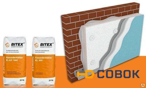 Фото Клей цементный Bitex (Битекс) FassadenKleber KL 500 для утеплителя