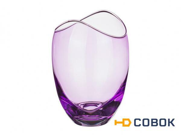 Фото Ваза "гондола" фиолетовая высота=25,5 см. Crystalex Cz (674-405)