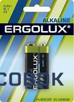 Фото Ergolux 6LR61 Alkaline BL-1 (батарейка,9В)