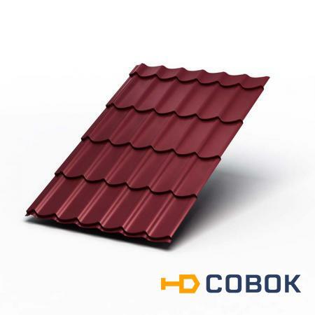 Фото Металл Профиль Металлочерепица МП Макси NormanMP (ПЭ-01-3005-0.5)