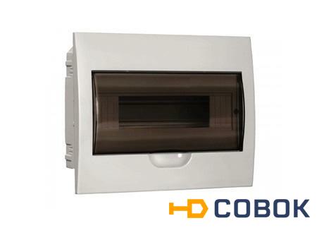 Фото Корпус встраиваемый модульный ЩРв-П-8 тонированная дверь IP41: 1 ряд