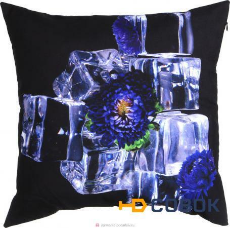 Фото Подушка декоративная ледяной цветок 45х45 см,