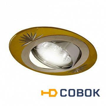 Фото Светильник встраиваемый поворотный СВ 02-05 MR16 50Вт G5.3 золото/никель | код. SQ0359-0014 | TDM