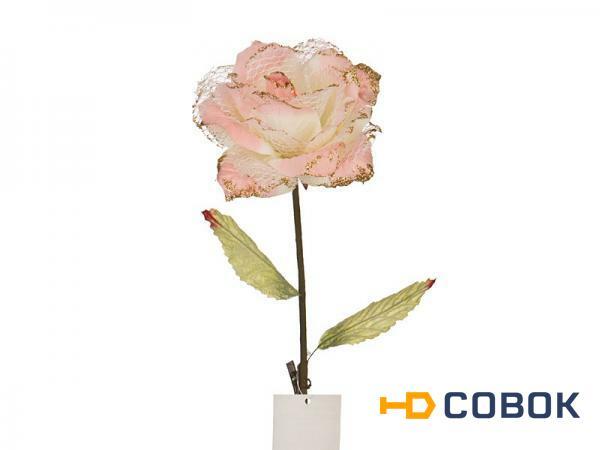 Фото Цветок искусственный "роза" диаметр=13см на клипсе Huajing Plastic (241-1811)