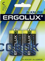 Фото Ergolux LR14 Alkaline BL-2 (батарейка,1.5В)