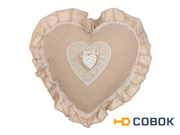 Фото Подушка в форме сердца коллекция "кофе с молоком" 38*38 см. Gree Textile (222-249)