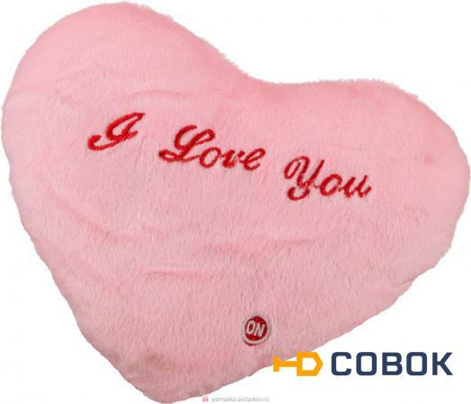 Фото Декоративная подушка сердце i love you 30х26х10 см