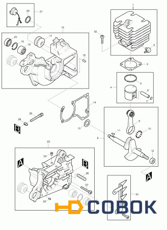 Фото Подшипник игольчатый Makita коленвала коренной DCS400