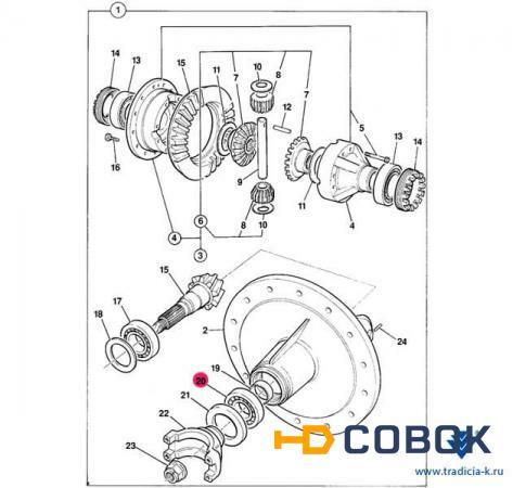 Фото Подшипник главной пары 907/09100 на JCB 3CX