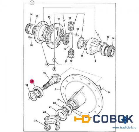 Фото Подшипник главной пары ПМ 907/09000 на JCB 3CX