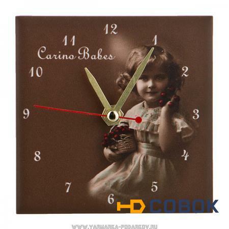 Фото Часы с.в.спелая вишня 10х10 см,