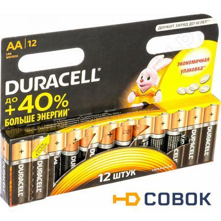 Фото Батарейка пальчиковая LR MX 1500/LR6 Basic 12шт Duracell 221413