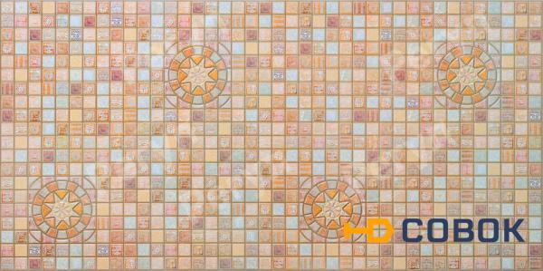 Фото Панели стеновые PRORAB Панели ПВХ (стеновые) Декопан мозаика "Медальон коричневый"