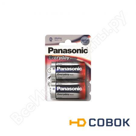 Фото Щелочная батарейка LR20 D Everyday Power Standard 1.5В бл/2 Panasonic 5410853024668