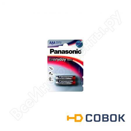 Фото Щелочная батарейка LR03 AAA Everyday Power Standard 1.5В бл/2 Panasonic 5410853024750