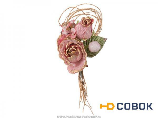 Фото Цветок искусственный роза длина 23 см