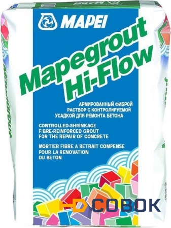 Фото Mapegrout HI-FLOW - Ремонтная смесь для бетона и жби Мапеграут Хай-Флоу