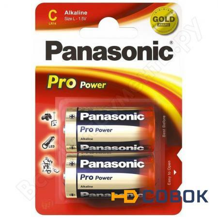 Фото Щелочная батарейка LR14 C Pro Power Xtreme 1.5В бл/2 Panasonic 5410853024170