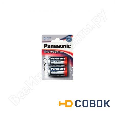 Фото Щелочная батарейка LR14 C Everyday Power Standard 1.5В бл/2 Panasonic 5410853024682