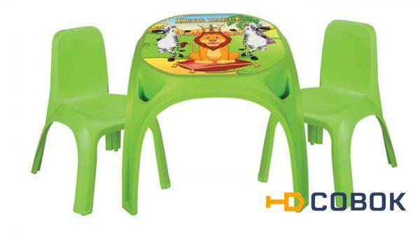 Фото Стол с двумя стульями для детей King (3422plsn)
