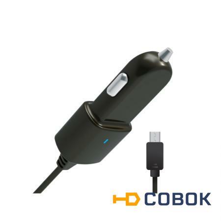 Фото PARTNER Зарядное устройство 12 В microUSB 1А черное Partner ПР033932