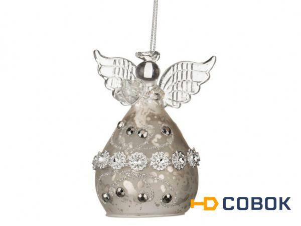 Фото Декоративное изделие "ангел" цвет: серебро антик 6*5*9 см. Dalian Hantai (862-056)