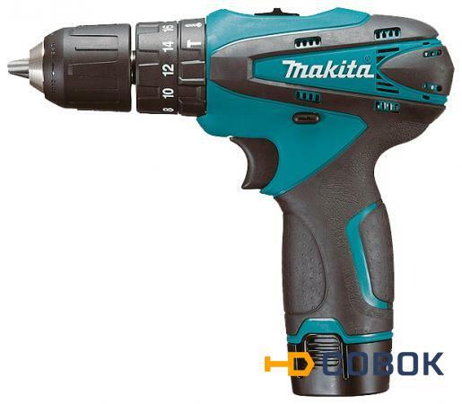 Фото Аккумуляторная ударная дрель-шуруповерт Makita HP330DWE