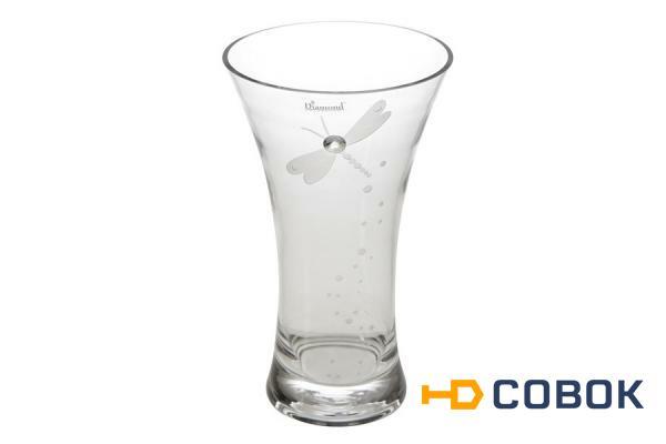 Фото Ваза для цветов Стрекоза 25,5 см. - D04084_0250_0976AL Deco Glass