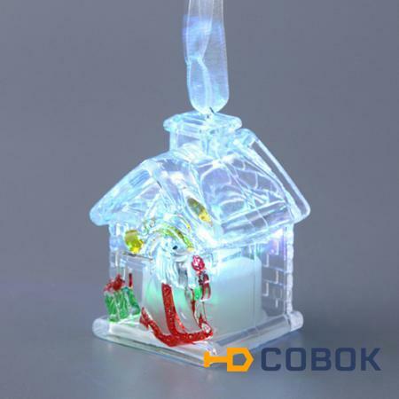 Фото Изделие декоративное с подсветкой "домик" 5*5 см.высота=7 см. Polite Crafts&gifts (786-114)