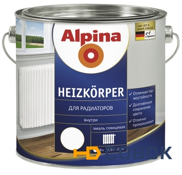 Фото ALPINA HEIZKORPER ( Альпина)— белая эмаль для радиаторов отопления