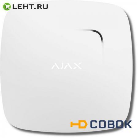 Фото Ajax FireProtect (white): Извещатель пожарный дымо-тепловой радиоканальный с встроенной сиреной