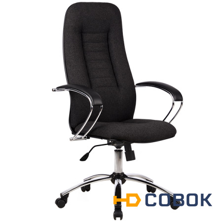 Фото Кресло METTA BK-2 Ch ткань колеса полиуретан (Серый)