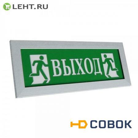 Фото ПРЕСТИЖ-24 Д «Выход» (рамка серебро): Оповещатель охранно-пожарный световой (табло)