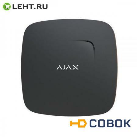 Фото Ajax FireProtect (black): Извещатель пожарный дымо-тепловой радиоканальный с встроенной сиреной