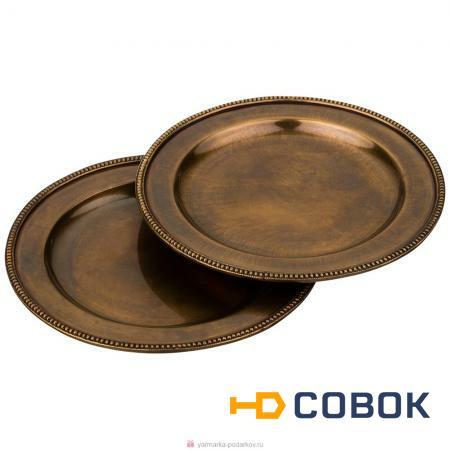 Фото Набор из 2-х блюд античное золото диаметр 16 см