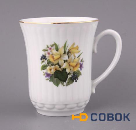 Фото Кружка "весенние цветы" 300 мл. высота=10 см. Cesky Porcelan (606-611)