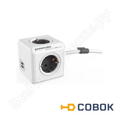 Фото Сетевой удлинитель Allocacoc PowerCube Extended USB GREY 1402GY/DEEUPC