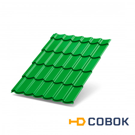 Фото Металл Профиль Металлочерепица МП Супермонтеррей (ПЭ-01-6018-0.5)