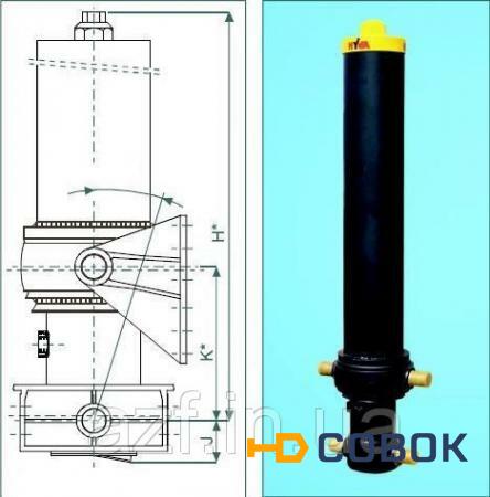 Фото Гидроцилиндр подьема кузова HYVA FC-169-5-07130-000A-K0343 5 штоковый