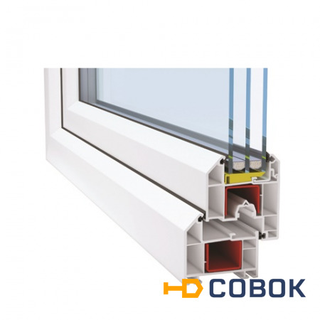 Фото ПВХ окно Deceuninck БАУТЕК (71 мм)