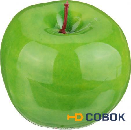 Фото Изделие декоративное зеленое яблоко высота 9 см без упаковки
