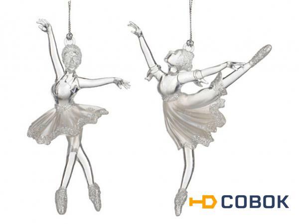 Фото Декоративное изделие "балерина" прозрачный с серебр глиттером 14,5*11,5см. (ма Myco International (865-063)
